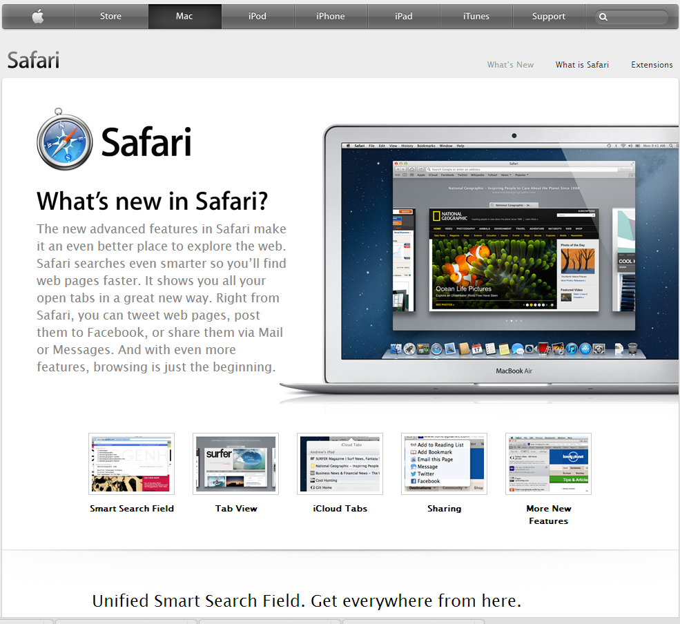 safari homepage iphone