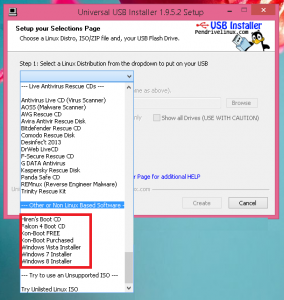 universal usb installer how to set up persisent