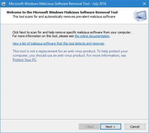 Microsoft Malicious Software Removal Tool download the last version for windows